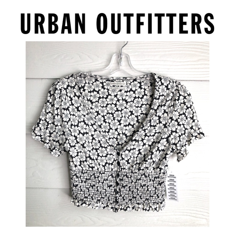 NWT urban outfitters button up crop top
